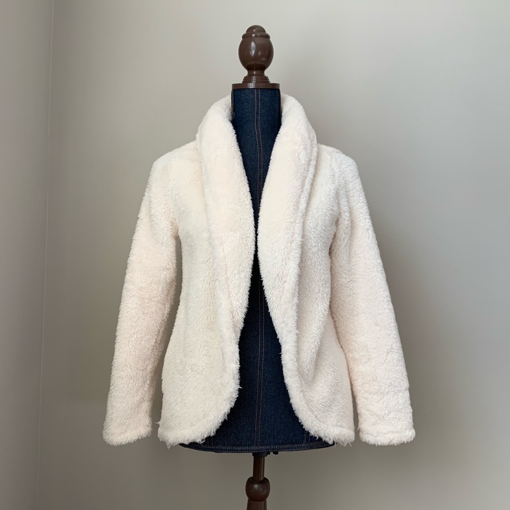 LOFT Cream Fuzzy Jacket